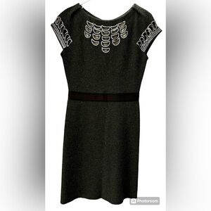Tory Burch Wool Sheath Dress with Sequins Small